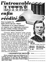 Publicité Editions du Cap 1959