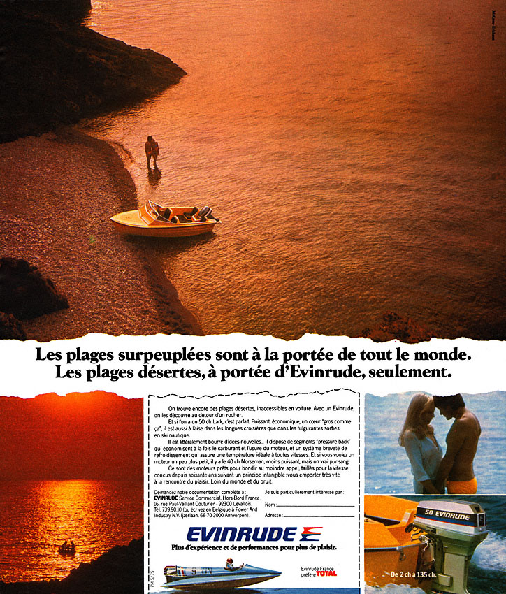 Publicité Evinrude 1975