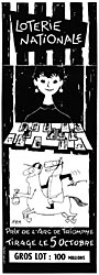 Publicité Loterie Nationale 1957