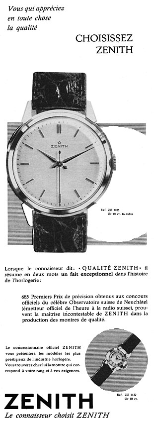 Publicité Zenith 1957