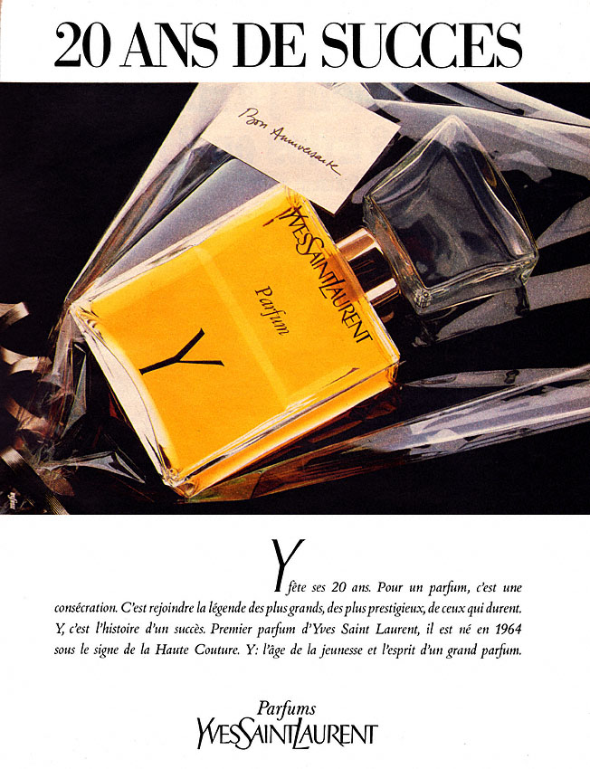 Publicité Yves Saint Laurent 1984