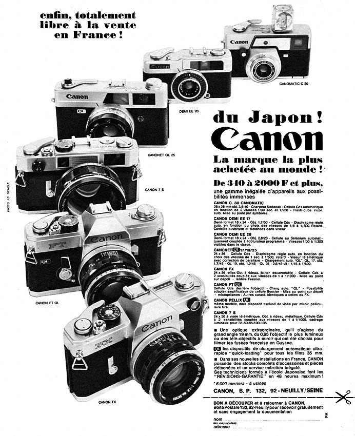 Publicité Canon 1968