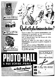 Publicité Photo-Hall 1954