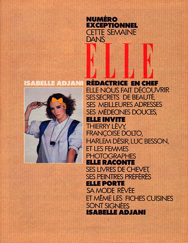 Publicité Elle 1985