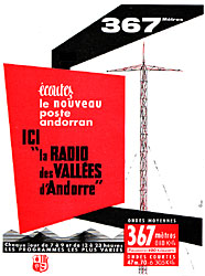 Publicit Radio Andorre 1960