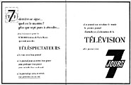 Publicité Tele7jours 1960