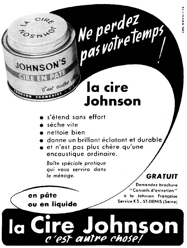 Publicité Johnson 1953