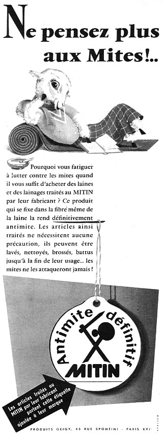 Publicité Mitin 1954