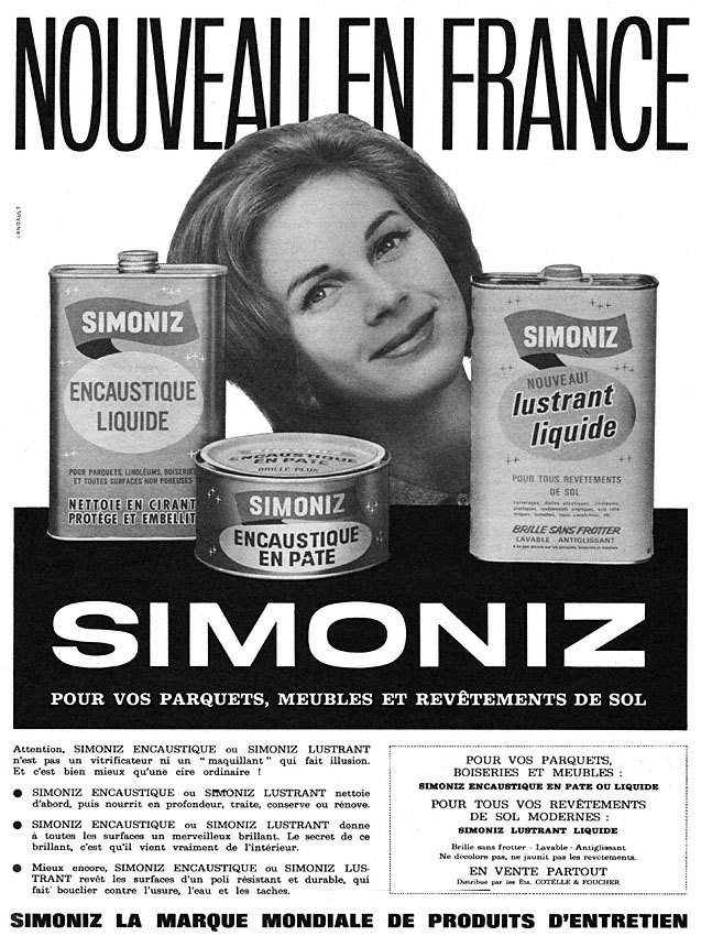 Publicité Simoniz 1962