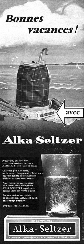 Publicité Alka-Seltzer 1962