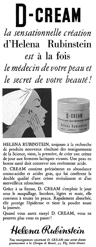 Publicité Helena Rubinstein 1954