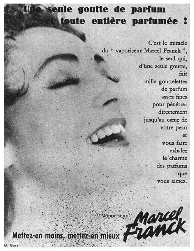 Publicité Marcel Franck 1954