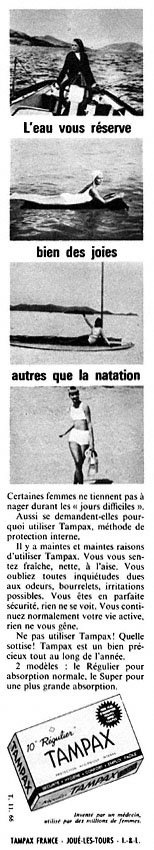 Publicité Tampax 1966