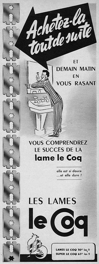 Publicité Le Coq 1949