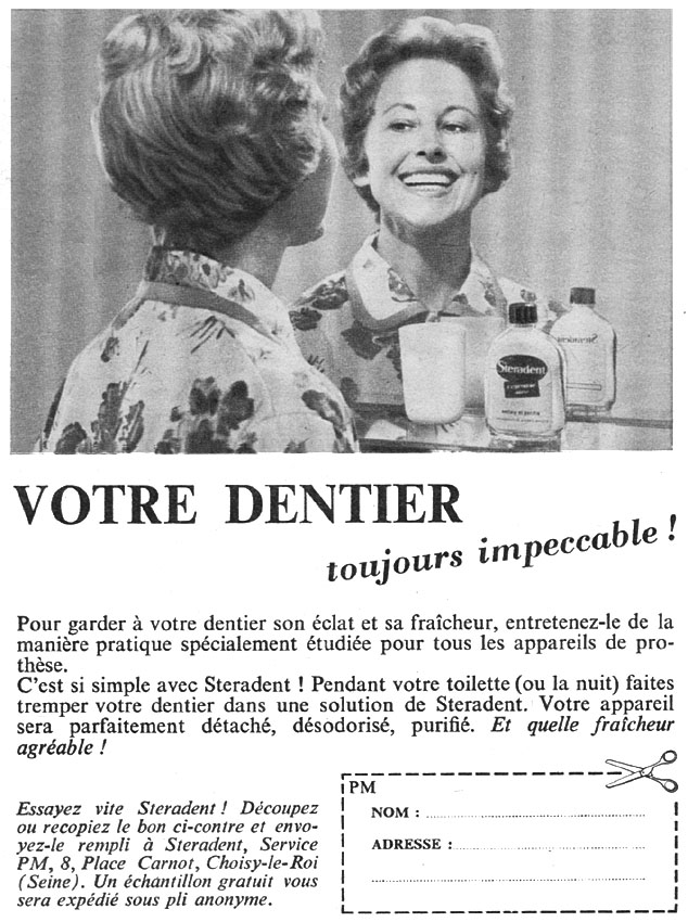 Publicité Stradent 1961