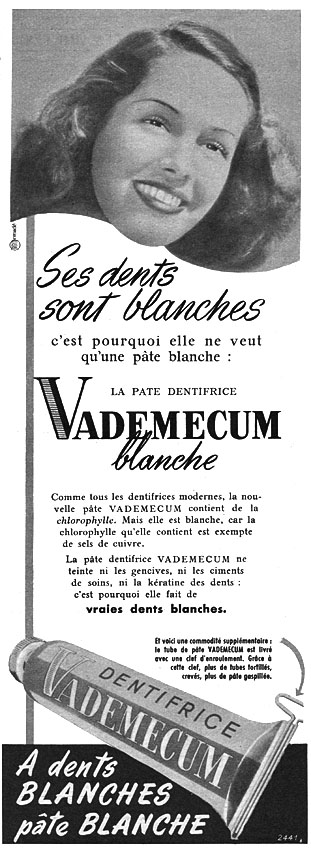 Publicité Vademecum 1954