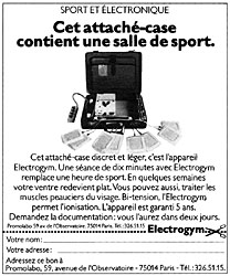 Publicit Electrogym 1973