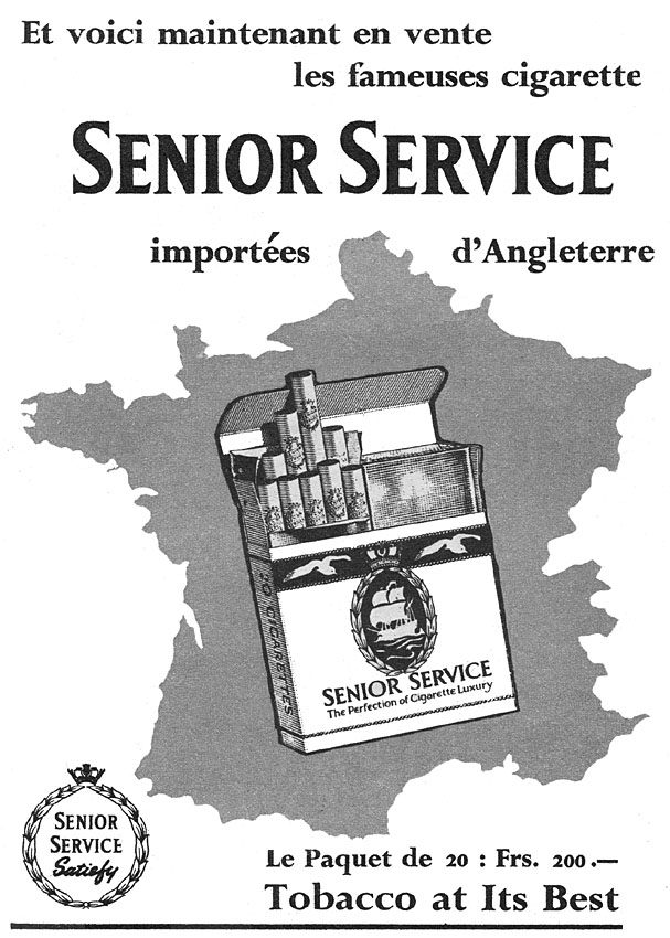 Publicité Senior Service 1956