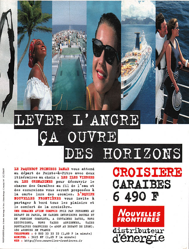 Publicité Nouvelles frontieres 1997