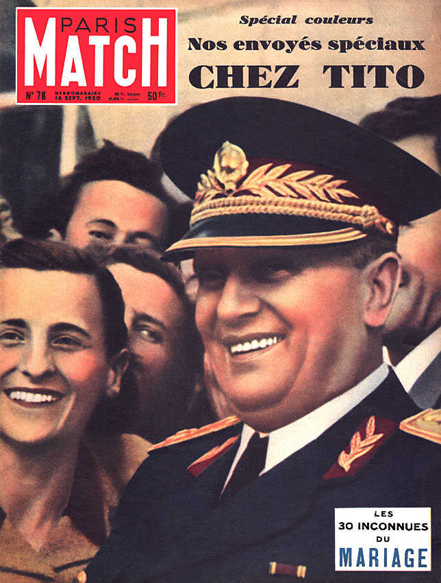 Couverture Paris match numro 78 de Septembre 1950