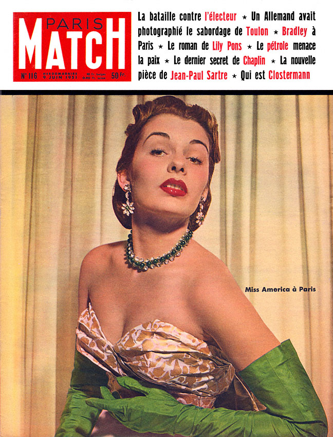 Couverture Paris match numro 116 de Juin 1951