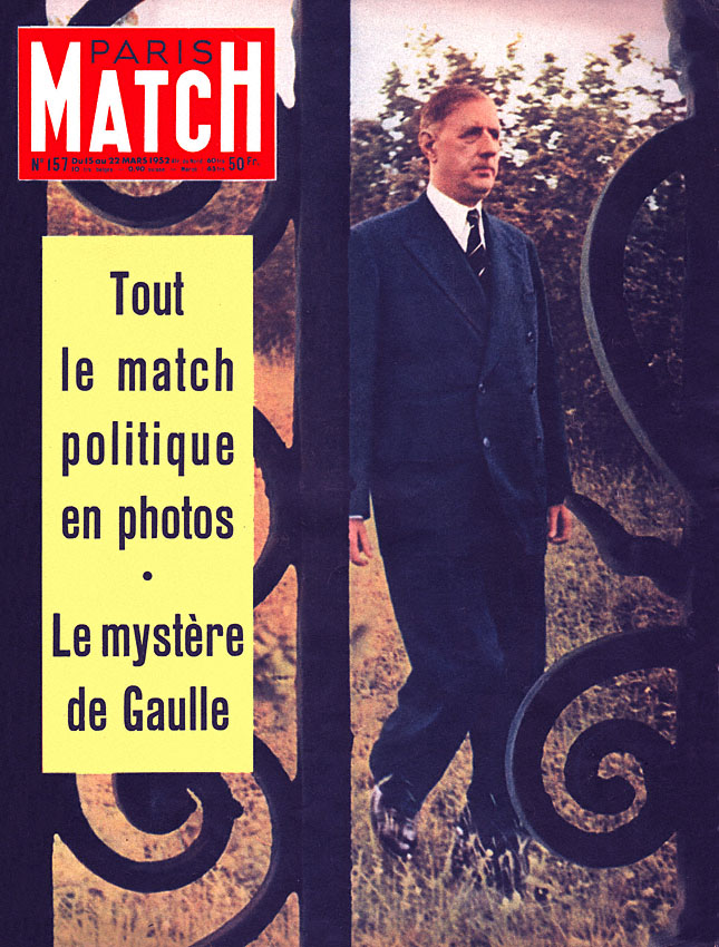 Couverture Paris match numro 157 de Mars 1952