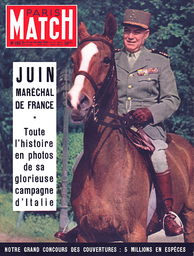 Couverture Paris match numéro 166 de Mai 1952