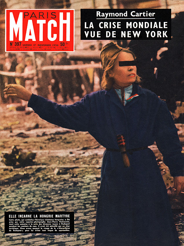 Couverture Paris match numro 397 de Novembre 1956