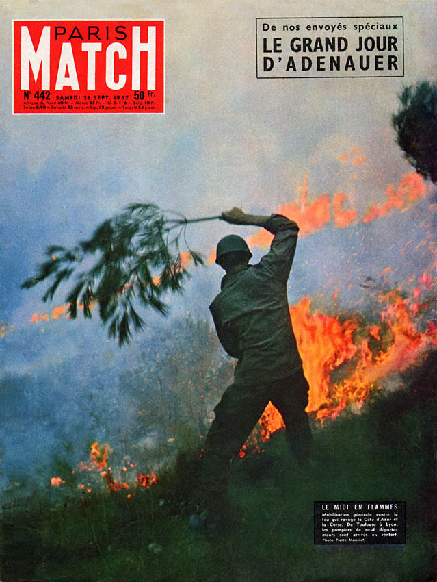 Couverture Paris match numéro 442 de Septembre 1957