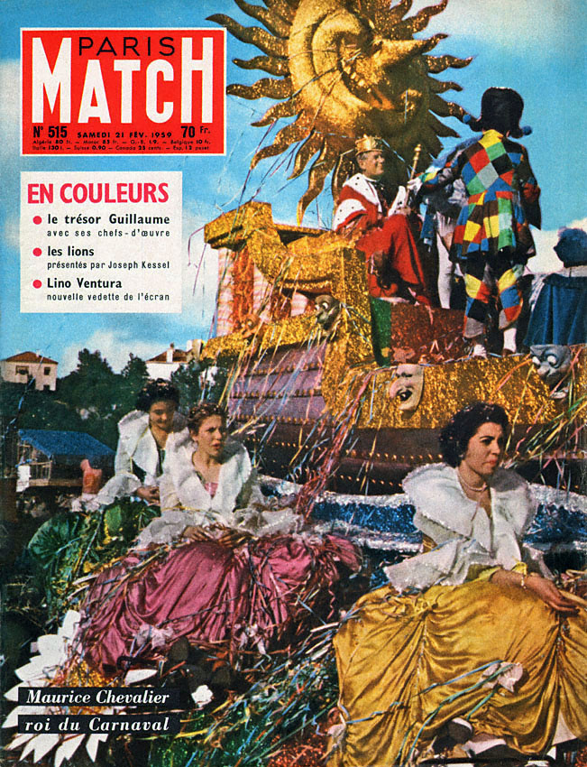 Couverture Paris match numéro 515 de Février 1959