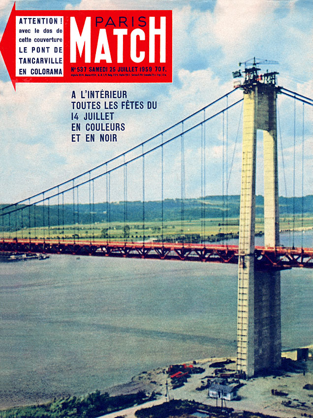Couverture Paris match numéro 537 de Juillet 1959
