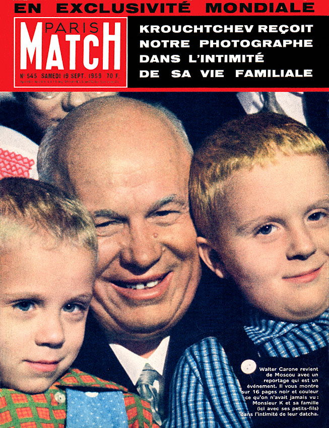 Couverture Paris match numro 545 de Septembre 1959