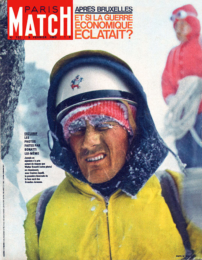 Couverture Paris match numéro 722 de Février 1963