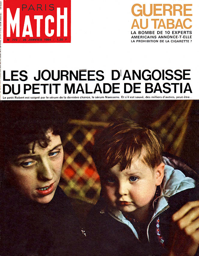 Couverture Paris match numéro 772 de Janvier 1964
