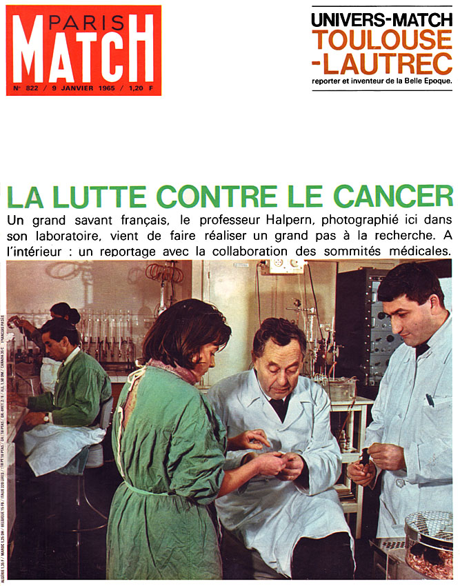 Couverture Paris match numro 822 de Janvier 1965