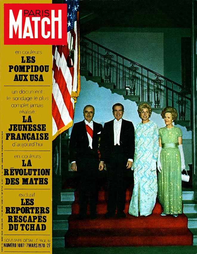 Couverture Paris match num�ro 1087 de Mars 1970