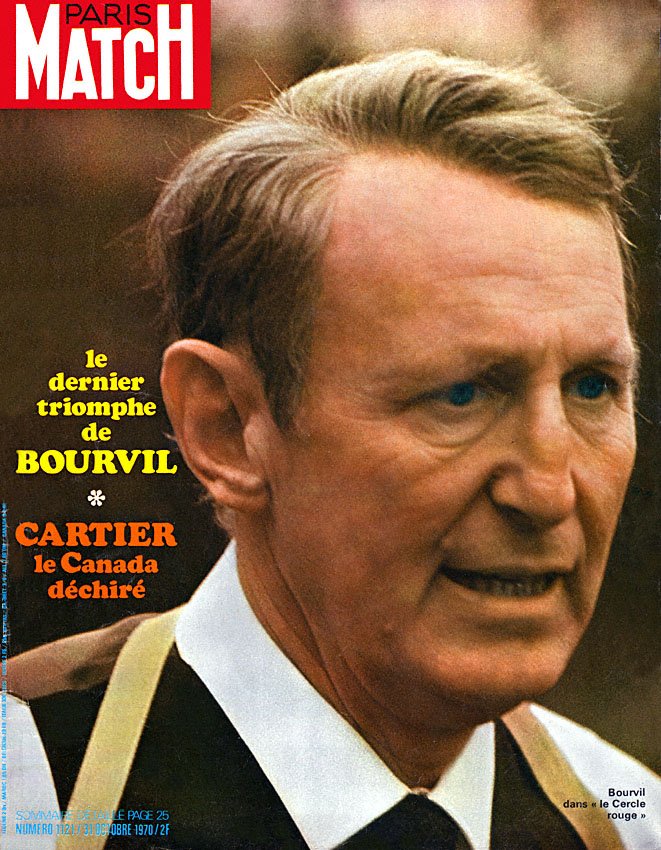 Couverture Paris match numéro 1121 de Octobre 1970