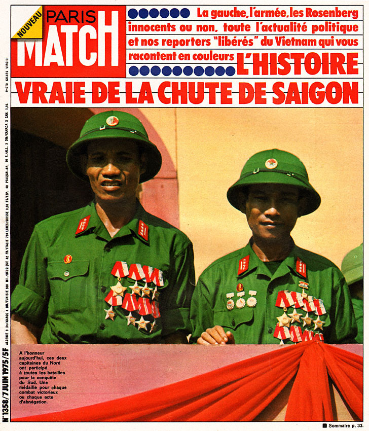 Couverture Paris match numéro 1358 de Juin 1975