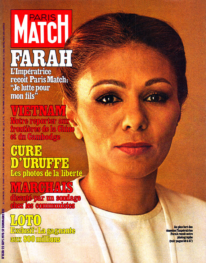 Couverture Paris match numéro 1530 de Septembre 1978