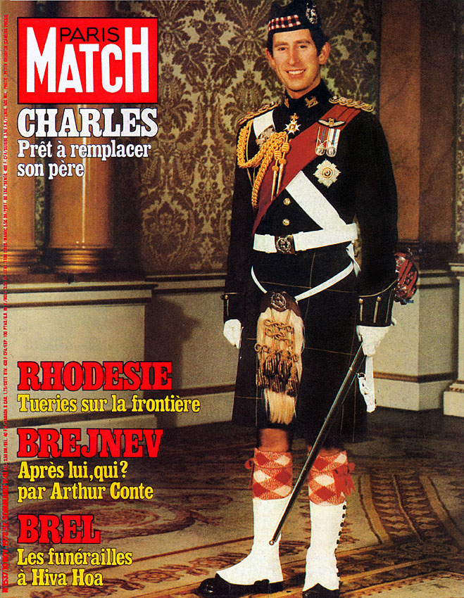Couverture Paris match numéro 1537 de Novembre 1978