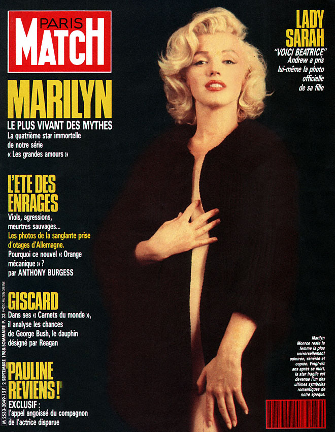 Couverture Paris match numro 2049 de Septembre 1988