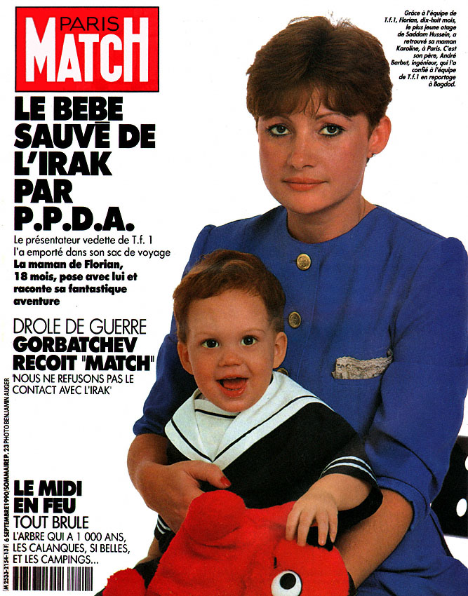 Couverture Paris match numro 2154 de Septembre 1990