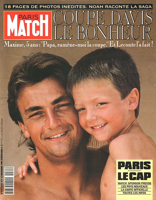 Couverture Paris match numéro 2220 de Décembre 1991
