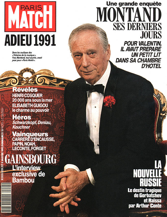 Couverture Paris match numro 2224 de Janvier 1992