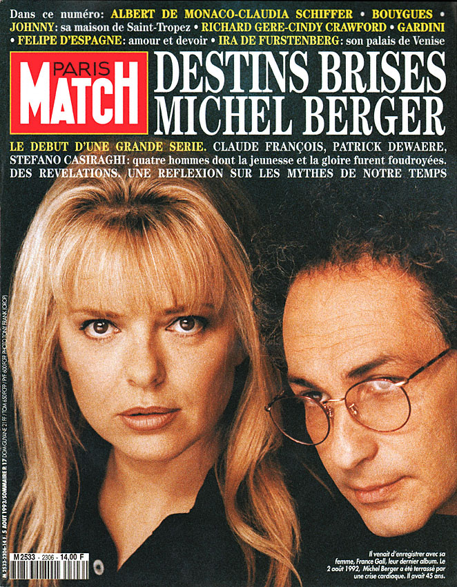 Couverture Paris match numro 2306 de Aot 1993