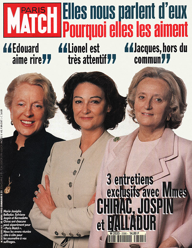 Couverture Paris match numro 2395 de Avril 1995