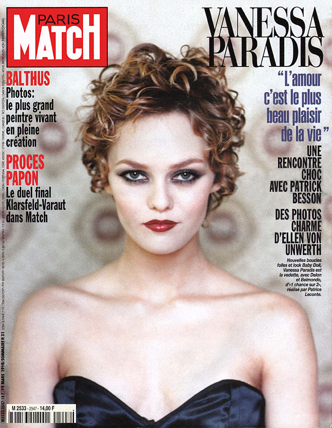 Couverture Paris match numéro 2547 de Mars 1998