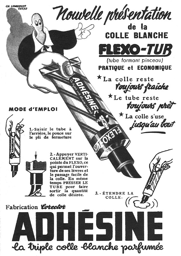Publicité Adhesine 1950