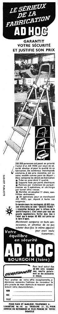 Publicité Ad Hoc 1956