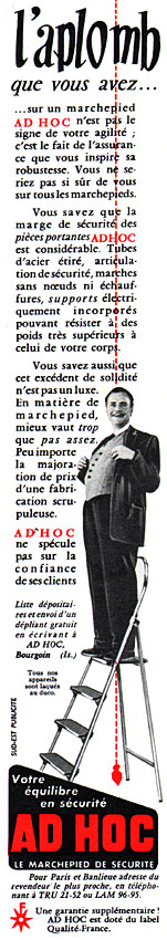 Publicité Ad Hoc 1956